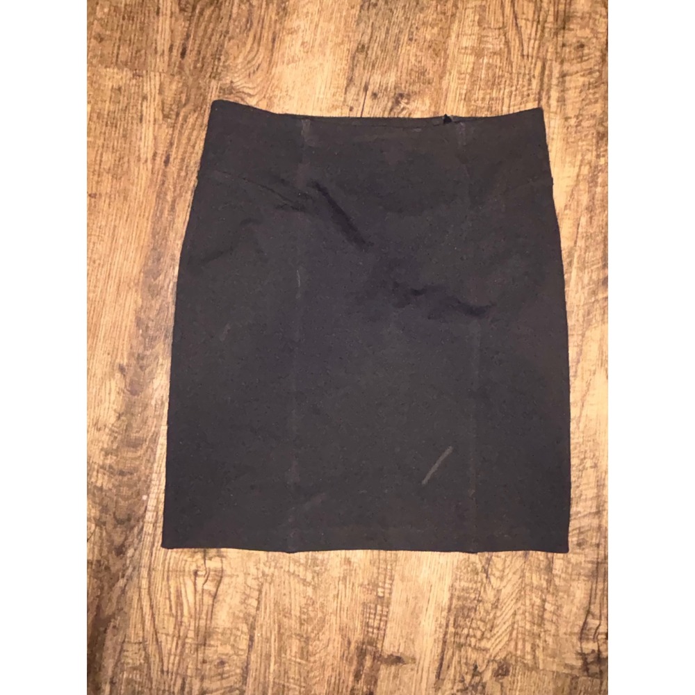 Thalian Womens Black Ponte Knit Pencil Skirt Size 12 Career Office Wear Stretch